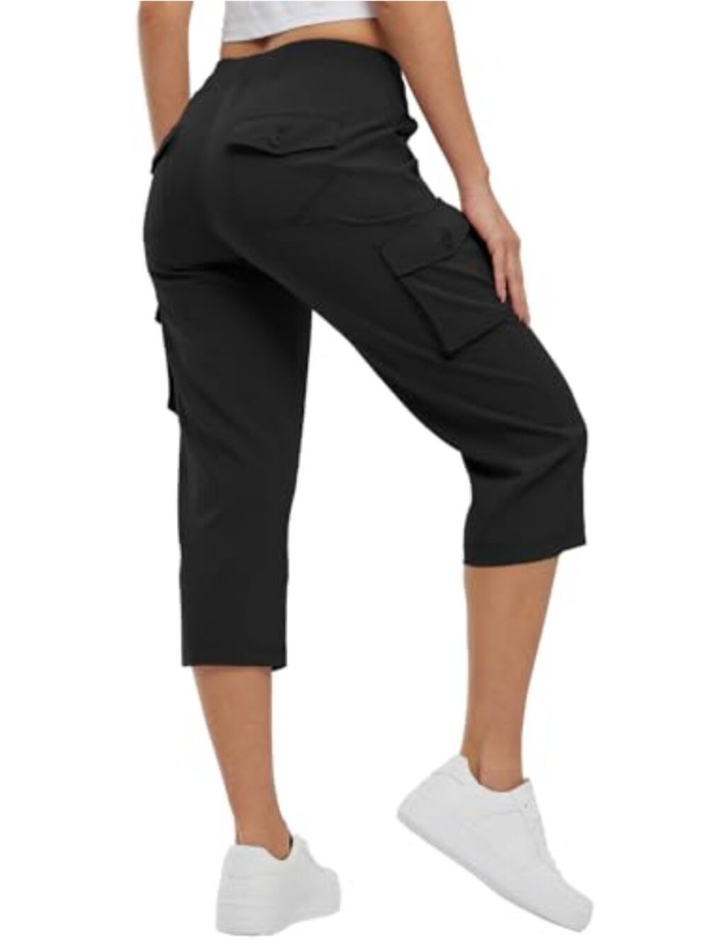 Women's Capri Cargo Hiking Pants with 6 Pockets Lightweight Quick-Dry